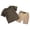 Brown, variant on Boys 2PC Striped Sets（1-6 Years）, Active Play & Indoor Casual Wear 100%Cotton Breathable Summer Wear Casual Outfit Sets for Kids Brown 1T