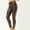 Coffee, variant on Kiplyki Wholesale Womens Capris Large High Waisted Slim Leather Pants Stretch Trousers