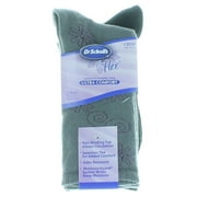 2 Pair Dr Scholl's For Her Ultra Comfort Crew Socks Smoke/Black Women' Size 4-10