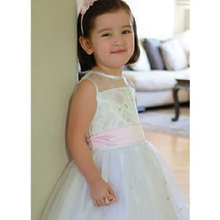 Angels Garment Pink Satin Flower Girl Special Occasion Dress 2T-6