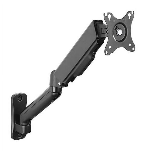 Single Monitor Elemental Wall Mounted Gas Spring Monitor Arm for Most 17"-32" Monitors - Black