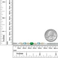 thumbnail image 4 of Gem Stone King 925 Silver and 10K Yellow Gold Green Nano Emerald and Blue Zircon and White Lab Grown Diamond Bracelet for Women (1.96 Cttw, Gemstone May Birthstone, Oval, Wheat Chain, 7 inches), 4 of 5