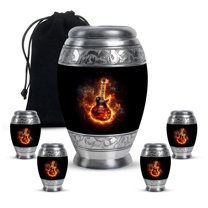 Yatskia Guitar Mini Urns For Human Ashes Men & Women, Urn For Ashes Adult Male, (Monar 10 Inch and 3 Inch)