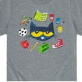 thumbnail image 3 of Pete The Cat - With School Stuff - Youth Short Sleeve Graphic T-Shirt, 3 of 6