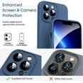 thumbnail image 2 of Liquid Silicone Case for iPhone 13 Pro Max, [Camera Protection] [Anti Fingerprint] [Wireless Charging] 4 Layer Phone Case Protective Cover, Built-in Microfiber Case Cover, 6.7", Blue, 2 of 14