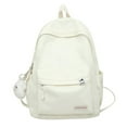 thumbnail image 1 of Sac d'École Décontracté en Nylon, Sac à Livres à Multiples Poches Style Preppy, Sac à Dos (Vert), 1 of 10