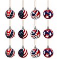thumbnail image 1 of 12 Uds. Bola de tela para el Día de la Independencia, decoración navideña, decoraciones para bodas, bailes de graduación, adornos para árboles, suministros colgantes para festivales, suministros para, 1 of 5