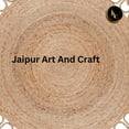 thumbnail image 3 of Jaipur Art And Craft Natural Fiber Round Handmade Boho Jute Area Rug Beige Reversible Flooring Carpet (10x10 Sq Ft), 3 of 4