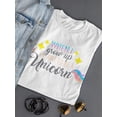 thumbnail image 3 of I Want To Be A Unicorn Design Shaped T-Shirt Women -Image by Shutterstock, Female Medium, 3 of 4