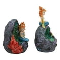 thumbnail image 4 of Nautical Blue Tail Mermaids With LED Light Geode Crystal Cave Figurines Set Of 2, 4 of 9