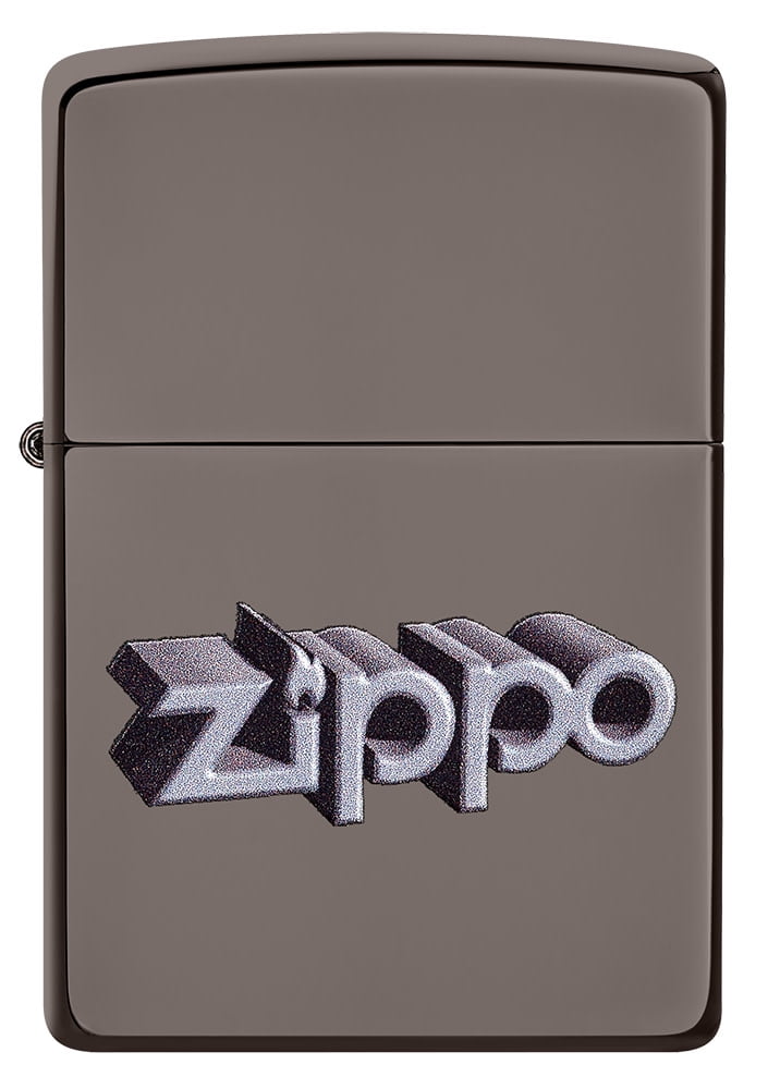Zippo 3D Logo Black Ice Pocket Lighter
