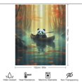 thumbnail image 2 of Funny Cute Panda Shower Curtain Fabric Bathroom Decor with Hooks, 2 of 8