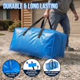 thumbnail image 2 of TAILI Heavy Duty Moving Bags, Cloth Storage Extra Large Tote Bag Container with Sturdy Zipper and Strong Handles, Blue, 4 Pack, 2 of 9