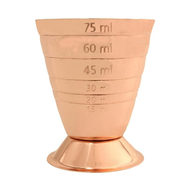 Vaso medidor de acero inoxidable, medidor de 2,5 oz, accesorio de bar, herramienta para vino naranja