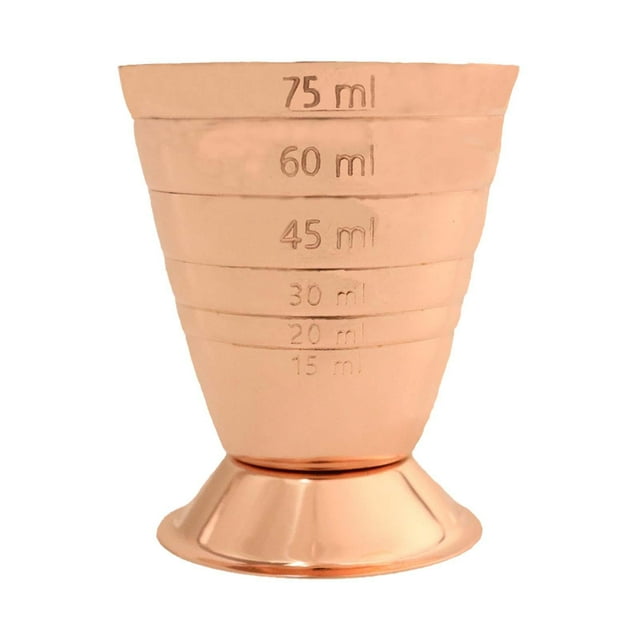 Vaso medidor de acero inoxidable, medidor de 2,5 oz, herramienta de barra para cócteles. naranja