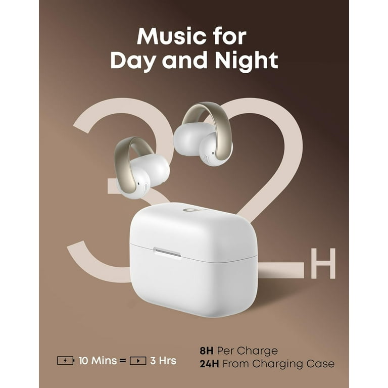 Soundcore AeroClip by Anker, Open-Ear Earbuds, Clip-On