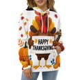 thumbnail image 4 of Happy Thanksgiving Pumpkin Turkey 3d Sweatshirts Hoodie Fashion Casual Personality Men's Women Street Hoodie Pullovers Long Sleeve Comfortable Top, 4 of 6