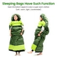 thumbnail image 2 of TOPCHANCES Wearable Sleeping Bag Waterproof for Adults Teens Kids Lightweight Cold Weather Mummy Sleeping Bags with Compression Sack for All Season Outdoors Camping, Hiking (Green, Right), 2 of 11
