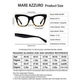thumbnail image 7 of MARE AZZURO Oversized Reader Glasses Women Trendy Large Readers 0.0 1.0 1.25 1.5 1.75 2.0 2.25 2.5 2.75 3.0 3.5 4.0(Black/Leopard, 400) Composite Lens, 7 of 7