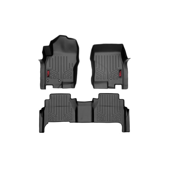 Rough Country Floor Mats for 2008-2021 Nissan Frontier | Crew Cab - M-80513