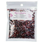 Razzle Dazzle Lady Bug Mix of Red, Black, & Silver Dots, Cut Size - Colorful, 1 Oz