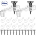 thumbnail image 3 of 50PCS Glass Retainer Clips Glass Panel Clips Mirror Clips Non Slip Waterproof Transparent Fixed Buckle, 3 of 8