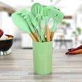 thumbnail image 3 of MegaChef Mint Green 12 Piece Silicone and Wood Cooking Utensils, 3 of 7