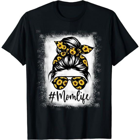 Bleached Sunflower Mom Life Tees for Mother's Day T-Shirt