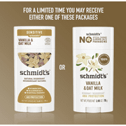 2X Schmidt's Women's and Men's Aluminum-Free Vegan Deodorant Vanilla & Oat Milk