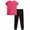 Baby Phat Pink/Black, variant on Girls Leggings Set - 2 Piece Cute Short Sleeve Graphic Tees and Leggings for Girls (7-16)