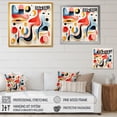 thumbnail image 4 of Designart "Minimalist Blue and Red Form II" Minimalism Wall Art - Modern Blue Abstract Hallway Wall Art Decor, 4 of 6