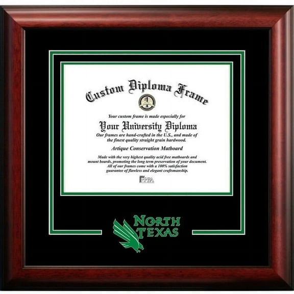 University Frames North Texas Mean Green 14w x 11h Spirit Diploma Frame
