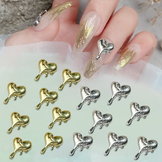 72 Pcs Nail Charms Gold Silver Rhinestones for Nails 3D Nail Charms Cherry  Letters Nail Jewels Colorful DIY Nail Gems Heart Drop Snake Nail Crystals  with Box for Women Girls Nail Decorations