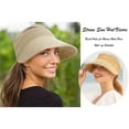 thumbnail image 2 of Womens Hat Wide Brim Sun Visor Sun Protection Summer Hats for Womens, Beige Brown, 2 of 5