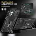 thumbnail image 4 of Dteck For Motorola Moto G Stylus 5G (2022),Magnetic Ring Holder Stand Shockproof Slide Lens Protector Case Cover,Black, 4 of 7