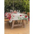 thumbnail image 2 of Outdoor Tablecloth with Umbrella Hole and Zipper, Love Heart Valentines Day Rectangle Table Cloth 60x102 Inch Waterproof Tablecloth, Botanical Eucalyptus Red Rustic Picnic Table Cover for Patio, 2 of 7