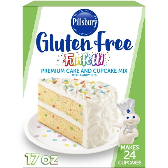 Pillsbury Gluten Free Funfetti Cake Mix with Candy Bits, 17 oz Box