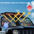 thumbnail image 4 of Yuyamidu Black Cat Windshield Sun Visor Sunshade Sun Shield for 2007-2018 Jeep Wrangler JK JKU & 1997-2006 Jeep Wrangler TJ LJ, Blue, 4 of 7