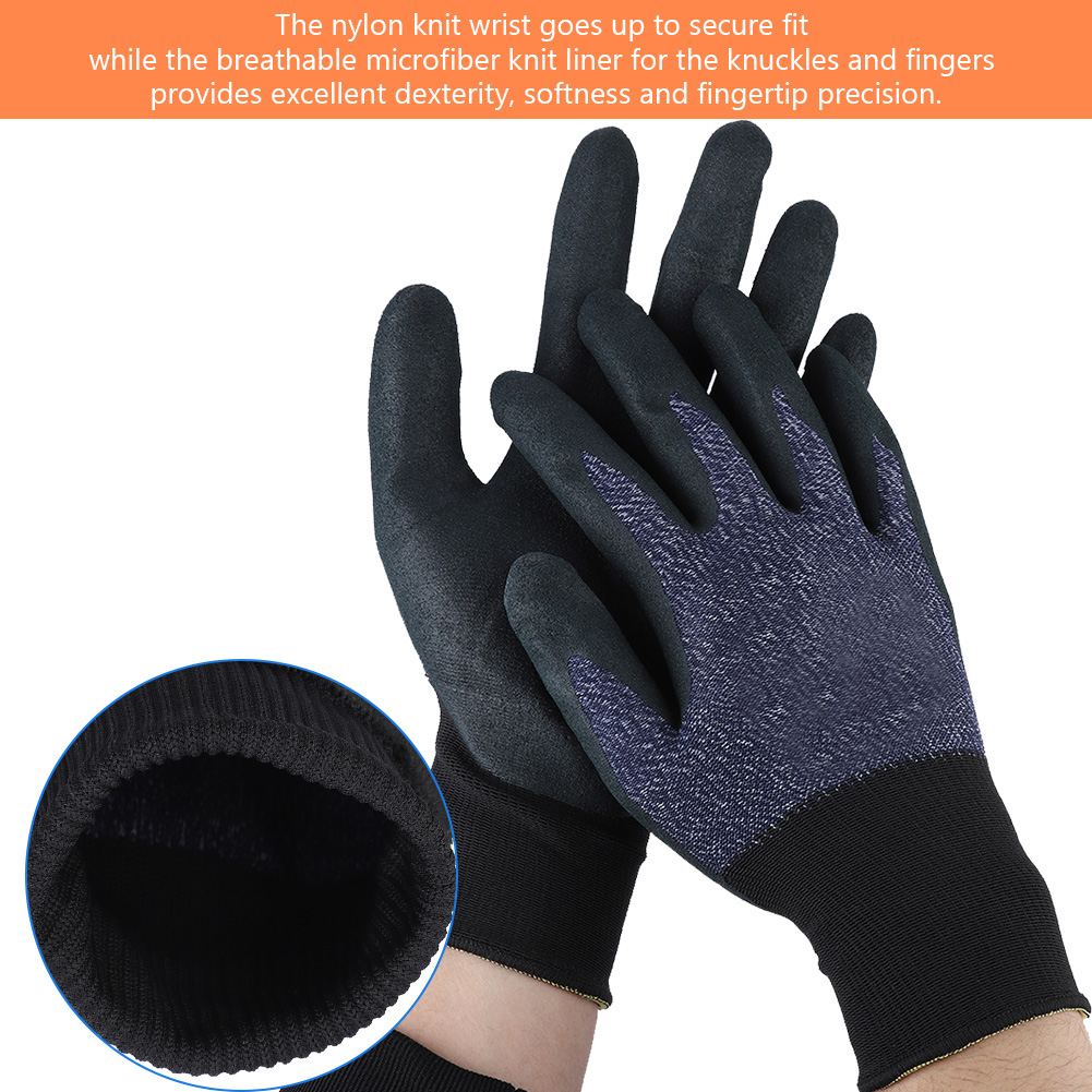 Working Gloves, Waterproof Gloves Knit Wrist Comfortable Dual Liner Super  Anti Skid Effec Full Immersion Technology For Industry