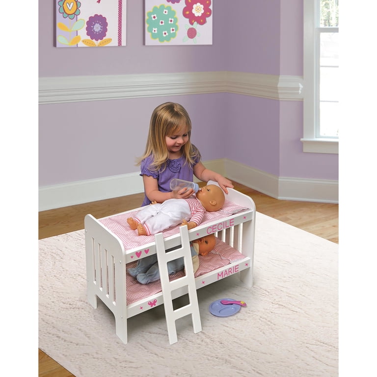 Badger Basket Doll Bunk Bed with Ladder and Bedding photo 6