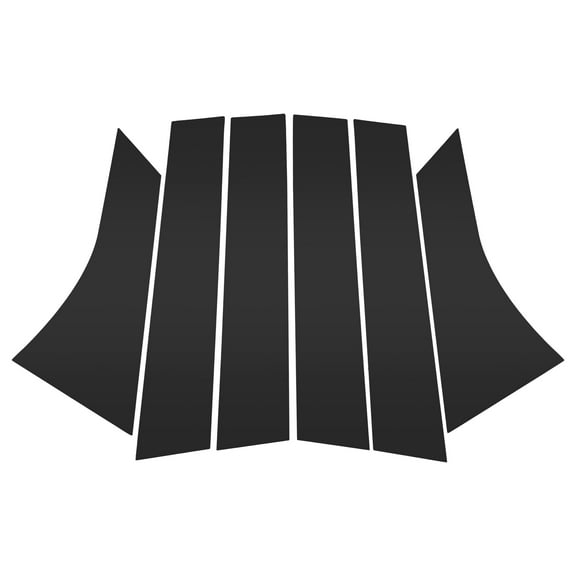 Unique Bargains Door Pillar Window Trim Anti Scratch Sticker Pillar Posts Door Outer Exterior Cover for Ford Focus 2012-2019 Black