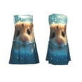 thumbnail image 7 of Yiaed Cute Swimming Guinea Pig Print Women's Sleeveless Dress, Loose Fit Summer Dress, Casual Sleeveless Dress for Women, 7 of 7