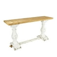 thumbnail image 6 of DecMode White Vintage Long Carved Ornate Wood Console Table, 59"W x 29"H, 6 of 13