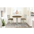 thumbnail image 3 of 36" Round Solid Wood Distressed Hickory/Stone Counter Height Table With 2 Stools, 3 of 5