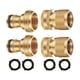 thumbnail image 1 of , Adaptador de lavadora a presión de 3/4 pulgadas Juego de conector de edad de desconexión rápida Accesorios de de agua para asperso 2 juegos de conectores. CUTICAT Conector de la manguera, 1 of 6
