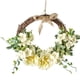 thumbnail image 1 of Flor Corona Ratán Aro Puerta Pared Colgante Jardín Fiesta Decoración Ornamento - AMARILLO Sunnimix Guirnalda de la puerta delantera de la ventana, 1 of 6