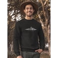 thumbnail image 2 of Mesh Mountains Wireframe Sweatshirt Men -Image by Shutterstock, Male 4X-Large, 2 of 4