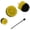 Yellow, variant on Yajisi 4-Piece Drill Scrub Brushes Attachment Set Electric Extended Long Cleaning Brush Kit for Multipurpose Household Cleaning Red (7.48 in / 19 cm)