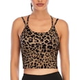 thumbnail image 4 of Leopard Printed Sports Bras for Women Yoga Cami Tops Crop Tank Tops with Built-in Bra Workout Light Support Yoga Bra Gym Tops Tube Vest, Plus Size XS-XL/2PCS, 4 of 8