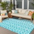 thumbnail image 2 of MeyJey 6'x9' Outdoor Rug Reversible Waterproof Oversize Indoor/Outdoor Plastic Mat for RV, Camping, Patio, Teal, 2 of 10
